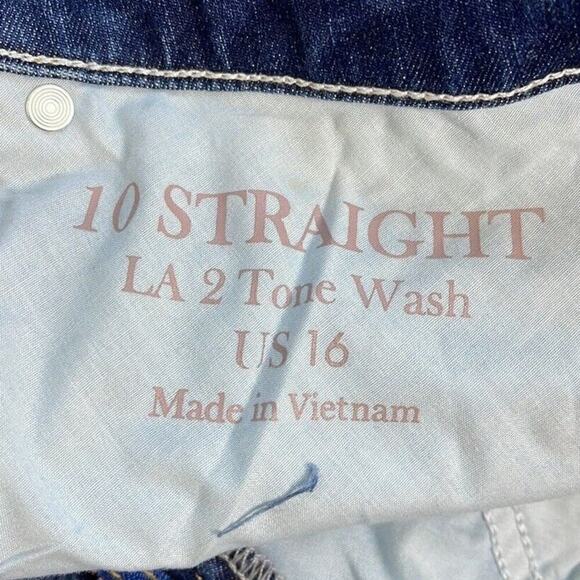 G-SCULPT BY GIULIANA LA‎ 2 TONE WASH DENIM SIZE 16 - Picture 6 of 7